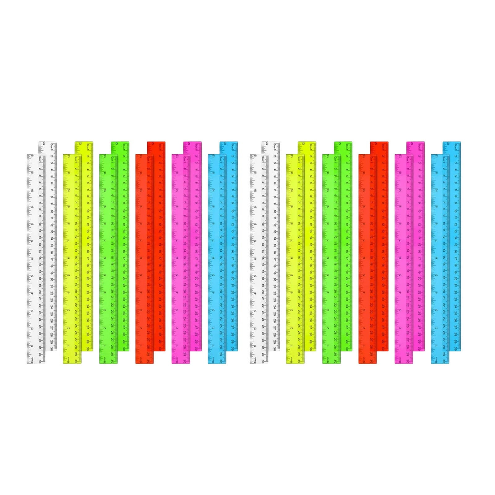 12 Inch Kids Ruler Clear Rulers For Kids School Supplies Home Office ...