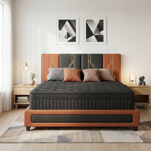 12 Inch King Hybrid Mattress in a Box with Zoned Support Pocket Coils Cooling Gel Memory Foam CertiPUR US Certified Medium Firm Pressure Relief Edge Support Fiberglass Free
