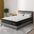 thumbnail image 1 of 12 Inch King Mattress Gel Memory Foam and Individually Pocket Innerspring Hybrid Mattress King Bed Mattress in a Box Black&White with Motion Isolation & Strong Edge Support & Pressure Relief, 1 of 12