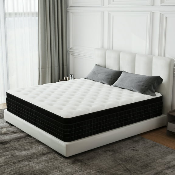 lemontalking 12 Inch King Mattress Gel Memory Foam Spring Hybrid Mattress In A Box