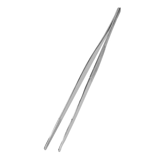 12 Inch Kitchen Cooking Tweezers Stainless Steel Fine Tweezer Tongs Precision Serrated Tips Chef BBQ Grill Food Serving 1PCS