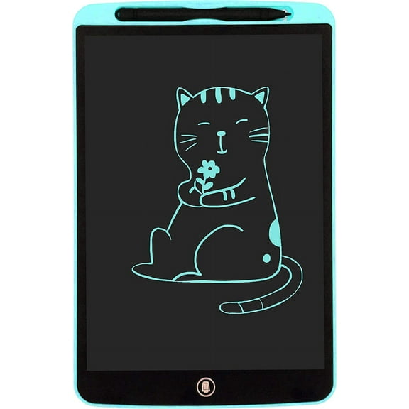 12 Inch LCD Writing Board, Electronic Writing Board Portable Digital Drawing Board Graphics Tablet(Monochrome Line, Pink)