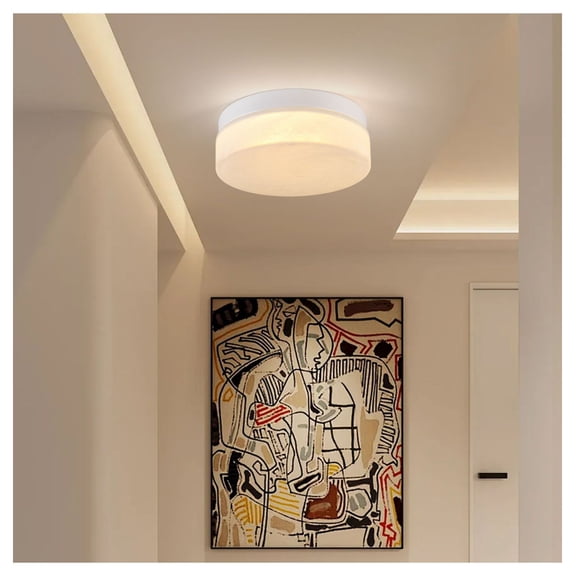12 Inch LED Ceiling Light, 24W Round Flush Mount Light for Indoor Spaces, Low Profile Ceiling Fixture for Bedroom, Living Room, Dining Room, White Finish