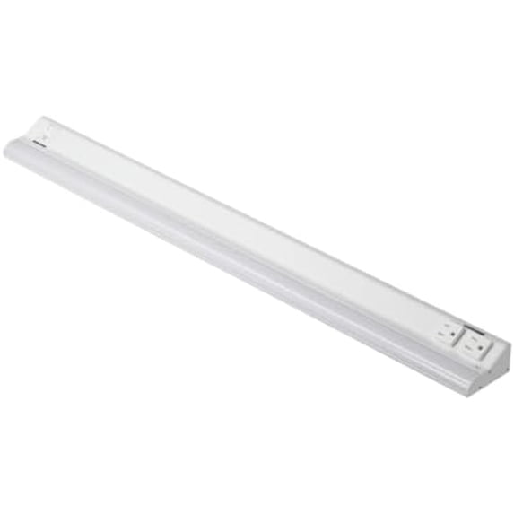 12-Inch LED Courant Undercabinet Light with One Receptacle, 5CCT, White ...