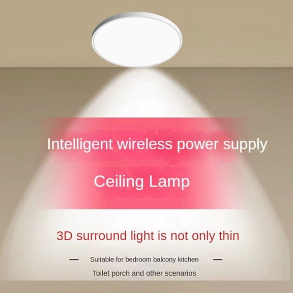 12 Inch LED Flush Mount Ceiling Light Fixture 24W Flat Modern Round Lighting Fixture for Kitchens,Stairwells, Bedrooms B