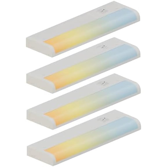 12 Inch LED Hardwired Under Cabinet Lighting with Clamp Connector, 5CCT Switchable, Undercounter Led Lights for Kitchen, 120V, 6W, 430-510LM, ETL & Damp Rated, White, 4 Packs$$Tools & Hardware Other
