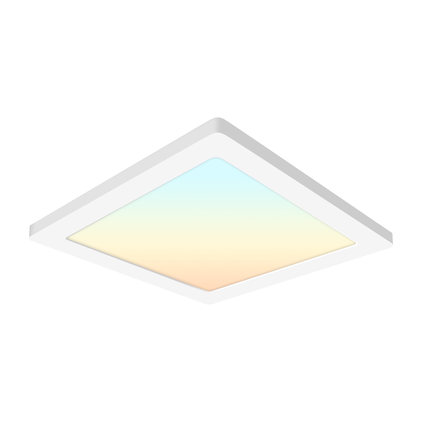 12 Inch LED Square Slim Flush Mount Ceiling Light, 3000k/4000k/5000k, 24W,1920LM, Dimmable, Damp Location for Bedroom, Kitchen, Office,Closet,Laundry Room (1, 12 inch)