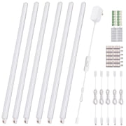12-Inch LED Under-Cabinet Lights, 3000K 6 Count Seamlessly Linkable Strip Light Bars Kit