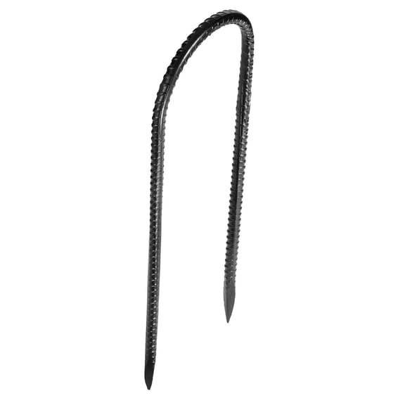 12-Inch Landscape Ground Anchors, 8-Pack U-Shaped Heavy Galvanized Steel Rebar Stakes for Fencing and Erosion Control