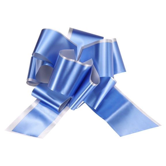 Uxcell 12 inch Large Gift Bow Big Gift Bow Present for Car Blue/Silver