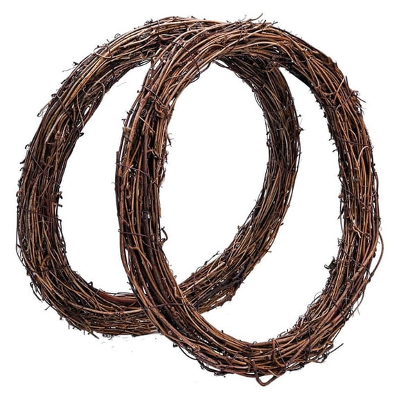12 Inch Large Natural Grapevine Wreaths Vine Branch Wreath Christmas Rattan Wreath Garland Decoration for DIY or Wedding Decors
