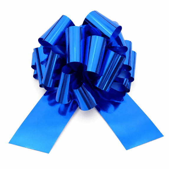 12 Inch Large Pull Bow, Decorative Gift Wrapping Flower Bow for Basket Present Party Wedding Decor, Blue