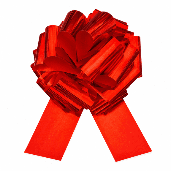 12 Inch Large Pull Bow, Decorative Gift Wrapping Flower Bow for Basket Present Party Wedding Decor, Red