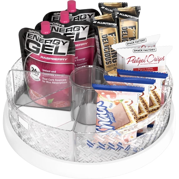 12-Inch Lazy Susan Turntable with Removable Bins and Dividers
