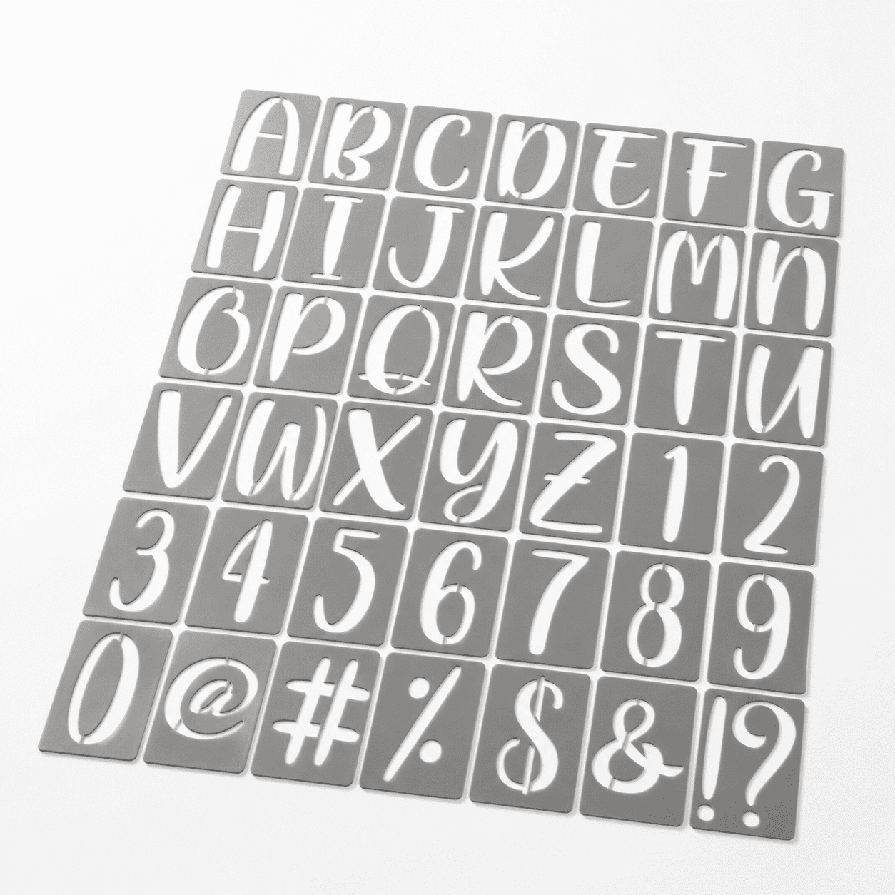 12 Inch Letter and Number Stencils, 42 Pack Alphabet Templates for Wood ...