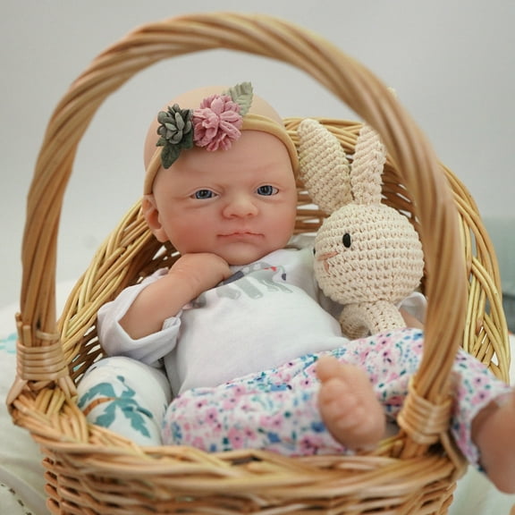 12-Inch Lifelike Reborn Baby Doll - Soft, Realistic,Cute, Girl Dolls with Feeding Kit & Gift Box, Ages 3+