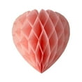 thumbnail image 1 of 12-Inch Light Pink Heart Shaped Honeycomb Ball Hanging Decoration For Valentine's Day - Festive Party Decoration Sweet Tone Honeycomb Structure Hanging Ornament - Home Decor, 1 of 3
