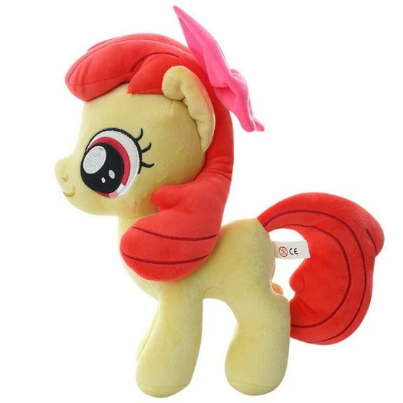12-Inch Little Pony Apple-Bloom Stuffed Animal Plush Toy, Cuddly Cartoon Collection Gift for Fans