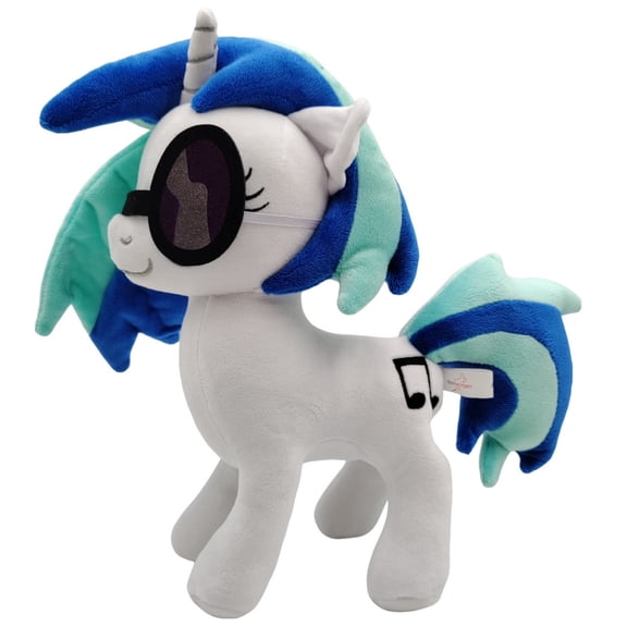 12-Inch Little Pony DJ Pon-3 Stuffed Plush Toy for Kids and Fans - Friendship Movie Feature Character Plush Toy, Multicolor