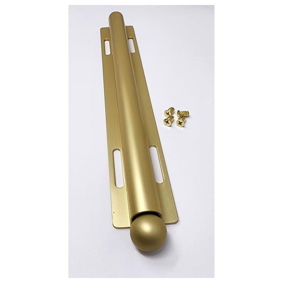 12-Inch Long Expendable and Reversible Pullout Closet Wardrobe Valet Rod with Installation screws (Matte Brass)