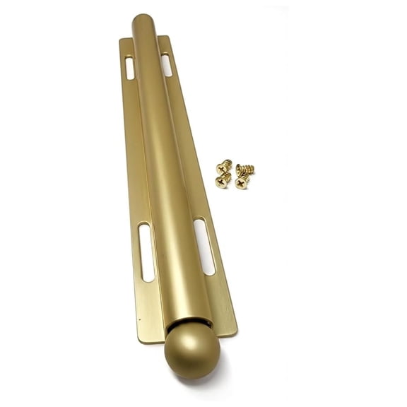 12-Inch Long Expendable and Reversible Pullout Closet Wardrobe Valet Rod with Installation screws (Matte Brass)