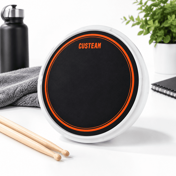 12 Inch Low-volume Snare Drum Practice Pad with Medium Rebound and Rimshot Capability