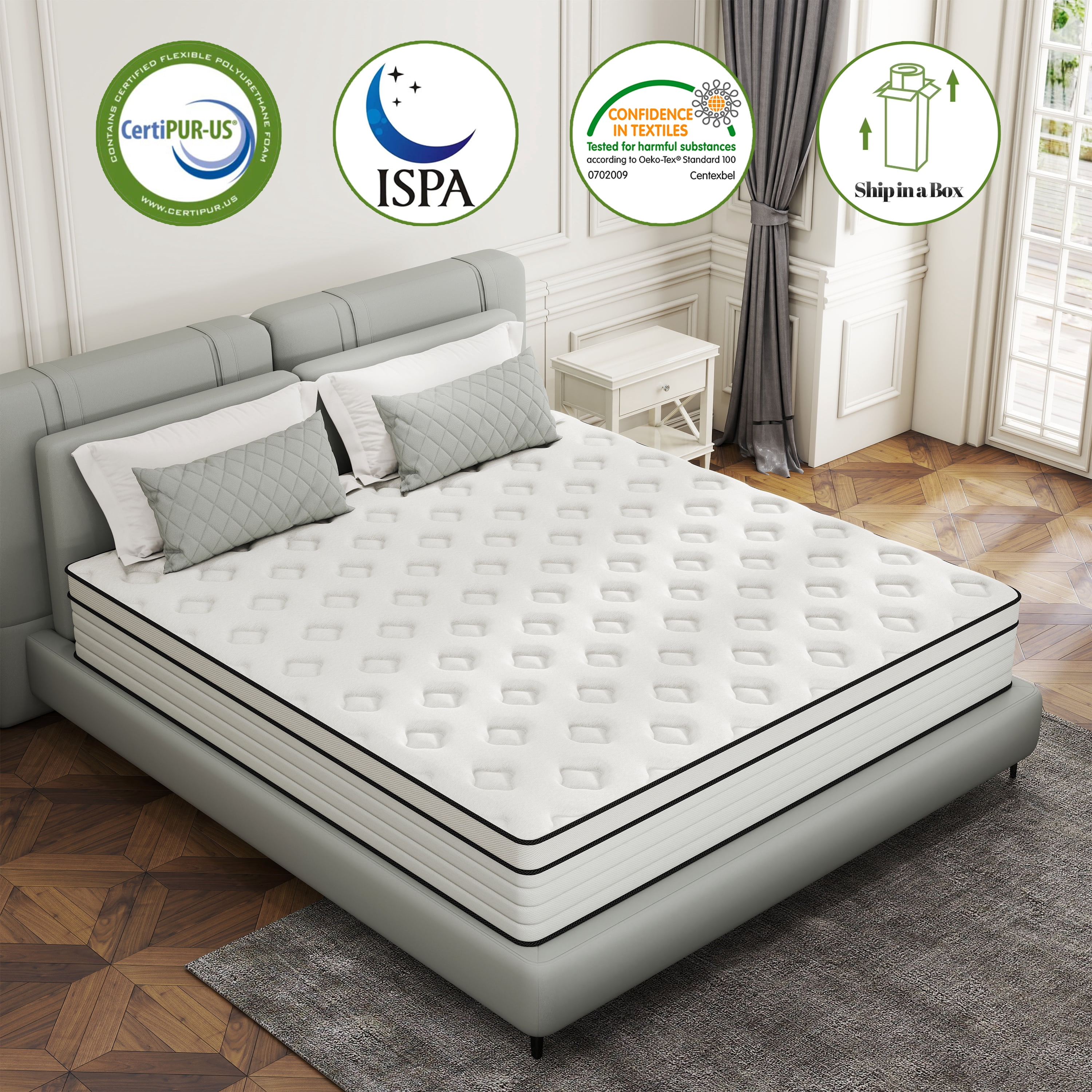 lemontalking 12 Inch Mattress Full Bed Size Mattress In A Box Hybrid Mattress