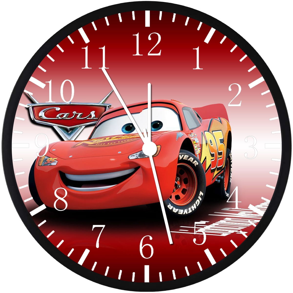 12 Inch McQueen Wall Clock Non-Ticking Silent Great for Decor and Gifts F59
