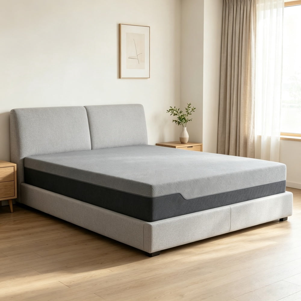 12 Inch Memory Foam Mattress, Pressure Relief Graphene Gel Cooling Copper Bed in a Box（Only Mattress）