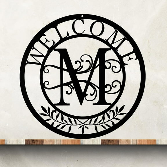 12 Inch Metal Letter Welcome Sign, Combination Sign Farmhouse Front Door Porch Sign Wall Art Decor for Indoor Outdoor