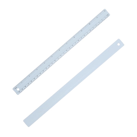 Studymate Blue Metal Ruler 12 Inch Metal Ruler, 2Pcs Aluminum Alloy Metric Ruler with Inches and ...