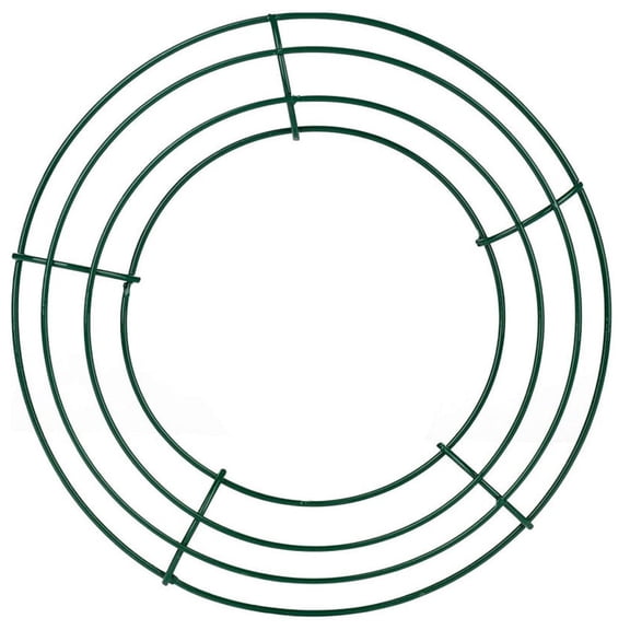 12 Inch Metal Wire Wreath Frame, Round Making Rings DIY Decor Wreath Form Base in Florals, For DIY Crafts, Floral Projects, and Home Decor for Christmas Holiday & Weddings Dark Green