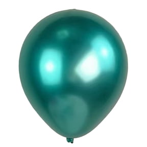 12 Inch Metallic Finish Balloon Set Shiny Teal For Decor