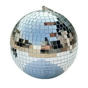 12-Inch Mirror Disco Ball for Parties and Events, Reflective Glass Tiles, Ideal for Dance Floors and Decorations