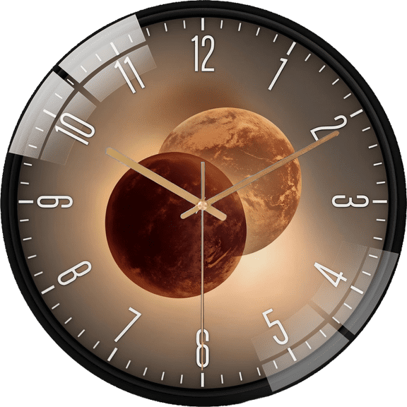 12 Inch Modern Luxury Flat Light And Shadow Pattern  Glass Wall Clock Living Room Bedroom Kitchen Home Decoration Wall Clock  (Battery Not Included), 30cm