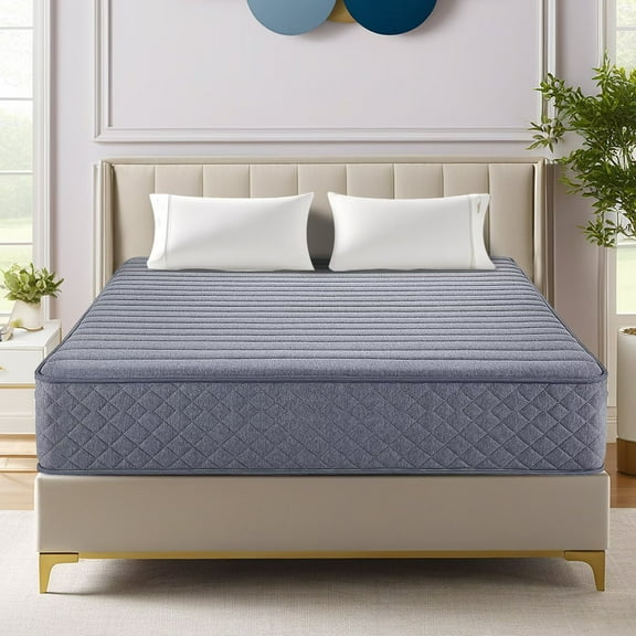 12 Inch Multilayer Hybrid TWIN Mattress - Multiple Sizes & Styles Available, Ergonomic Design with Memory Foam and Pocket Spring, Medium Firm Feel, Grey