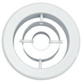 thumbnail image 1 of 12 Inch [Neck Size] Round Ceiling Diffuser for Malls Airports Offices Duct Ventilation Circular HVAC Register Deflector Aluminium White Roofing Soffit Exhaust Gable Grille Round Air Vent Cover, 1 of 4