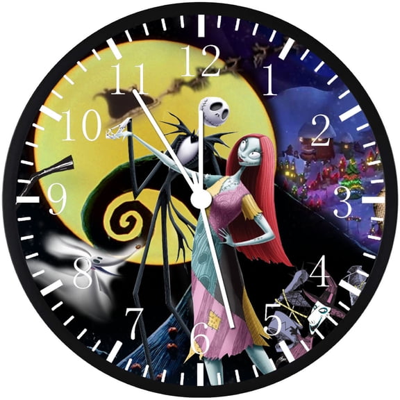 12 Inch Nightmare Before Christmas Wall Clock Non-Ticking Silent Great for Decor and Gifts G93