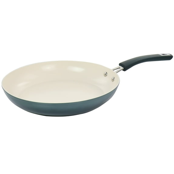12 Inch Nonstick Aluminum Frying Pan in Dark Green