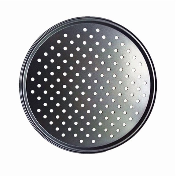 12 Inch Nonstick Pizza Pan Carbon Steel Perforated Pizza Tray, Bakeware Perforated Round Pizza Crisper For Home Kitchen