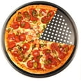 thumbnail image 1 of 12 Inch Nonstick Pizza Pan Carbon Steel Perforated Pizza Tray, Bakeware Perforated Round Pizza Crisper For Home Kitchen, 1 of 9