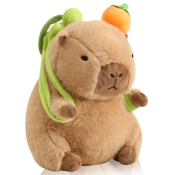 12 Inch Orange Turtle Backpack Capybara Plush, Lovely Kids Gift Toy