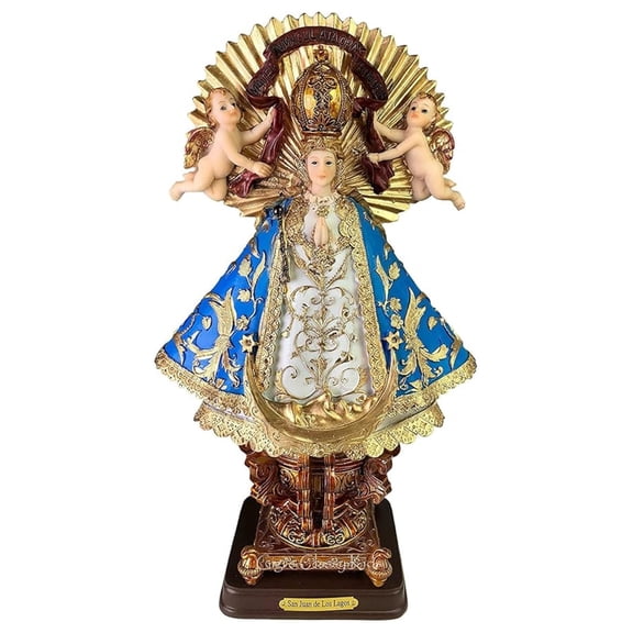 12" Inch Our Lady of San Juan Lagos Statue Figurine Imagen Virgen San Juan de Los Lagos Estatua Religious Gift