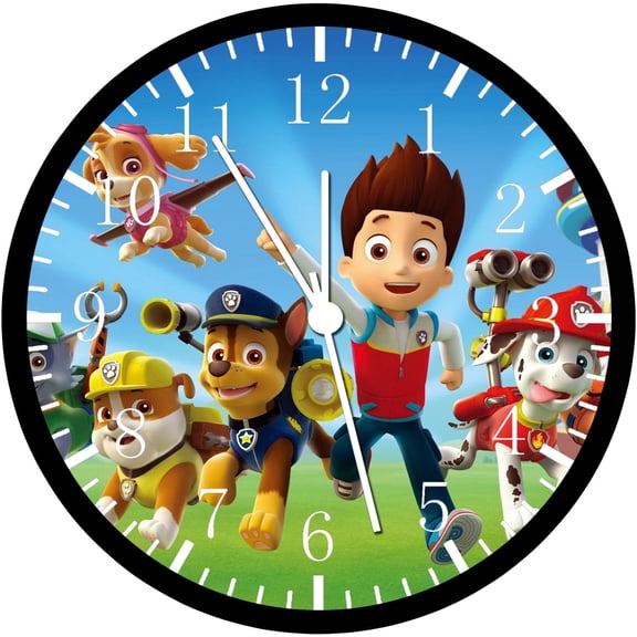 12 Inch PAW Patrol Wall Clock Non-Ticking Silent Great for Decor and Gifts E45
