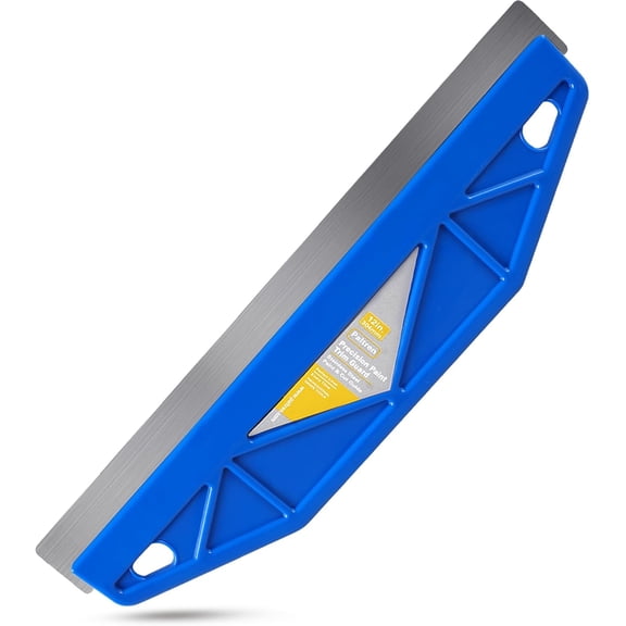 12-Inch Paint Edger & Trim Guard | Stainless Steel Straight Edge Tool | Painters Tape Alternative | Creates Crisp, Clean Pro-Grade Lines on Walls & Ceilings(Blue)