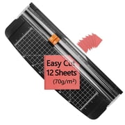 A4 Paper Cutter, 12 inch Slider Paper Trimmer with Security Blade, Non-Slip Base, for Crafting, Scrapbooking, Cardstock, Photo, Office