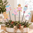 12 Inch Pastel Christmas Gingerbread Man Metal Garden Stakes - Walmart.com