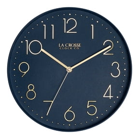 12 Inch Paxton Navy Blue Silent Sweep Analog Quartz Wall Clock