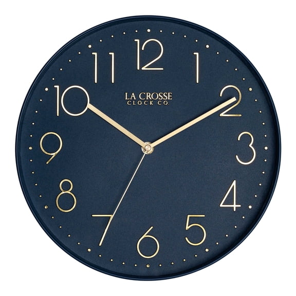 12 Inch Paxton Navy Blue Silent Sweep Analog Quartz Wall Clock