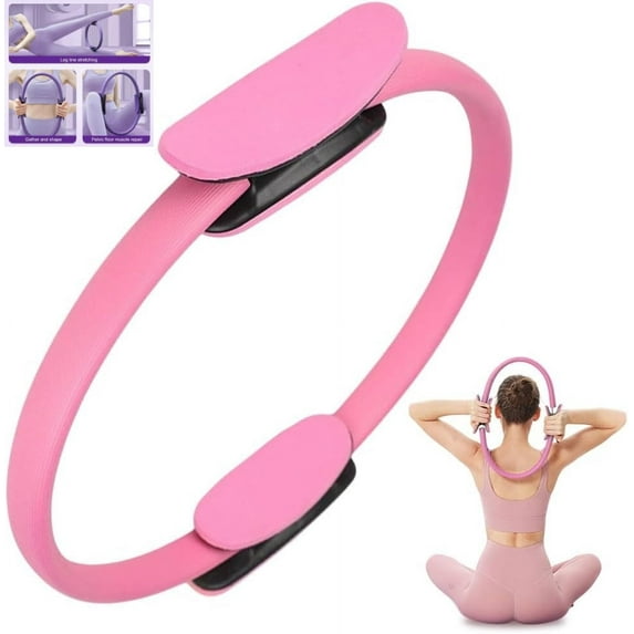 12 Inch Pilates Ring Fitness Circle, 2025 New Pilates Ring Fitness Trainer for Women, Yoga Rings Home Exercise Equipment Inner Thigh Exerciser